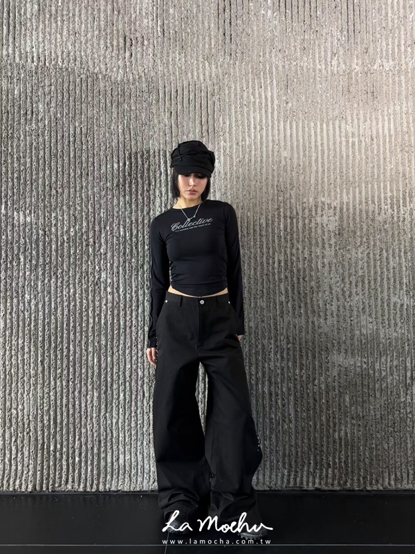 不規則珠珠落地長褲
